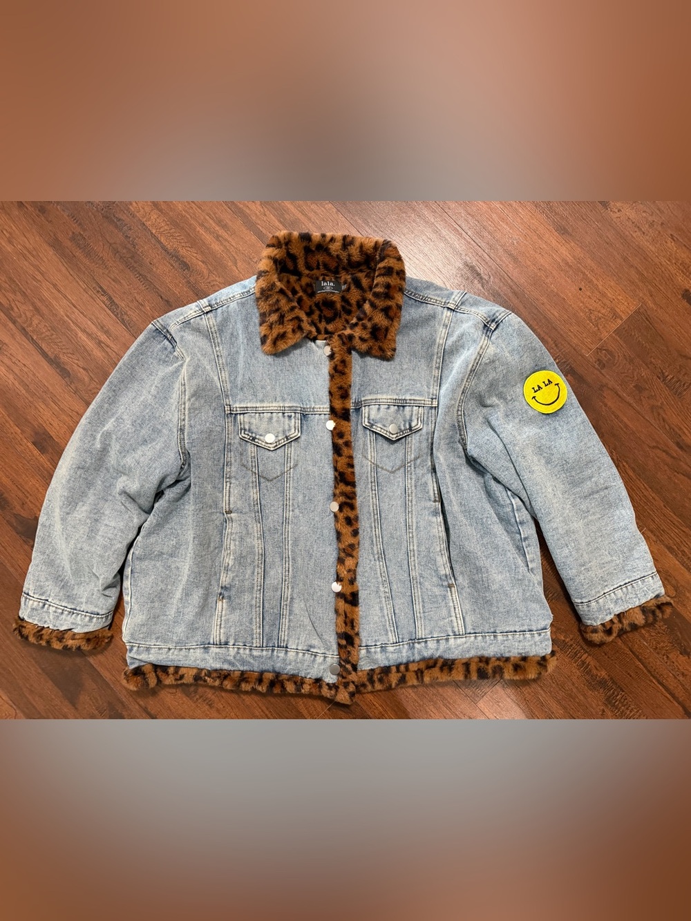 Lala Forever Patched Trucker Jacket in Leopard - Picture 4 of 7